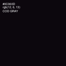 #0C060D - Cod Gray Color Image